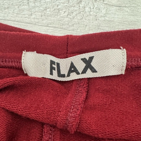 FLAX Tunic Mini Dress 3/4 Sleeves Front Seam Lagenlook Stretch Size Small - Picture 6 of 7